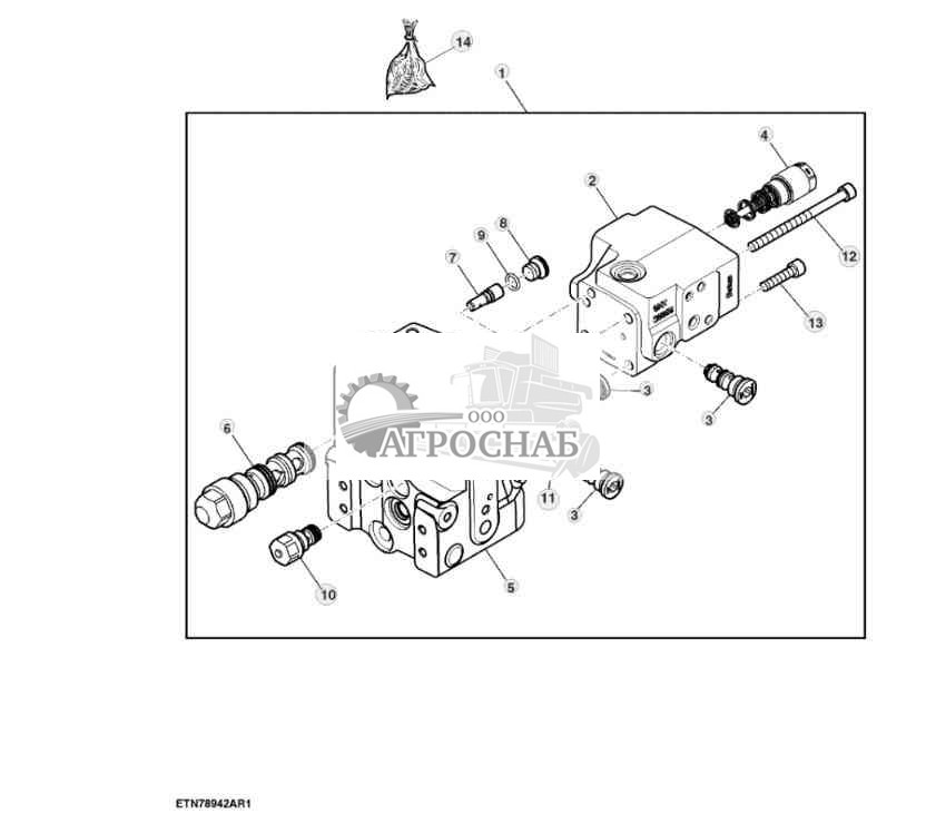 Клапан, приоритет 2 + 3, с гидравлической системой PFC, с тормозом Power Fill, с TLS™ 
